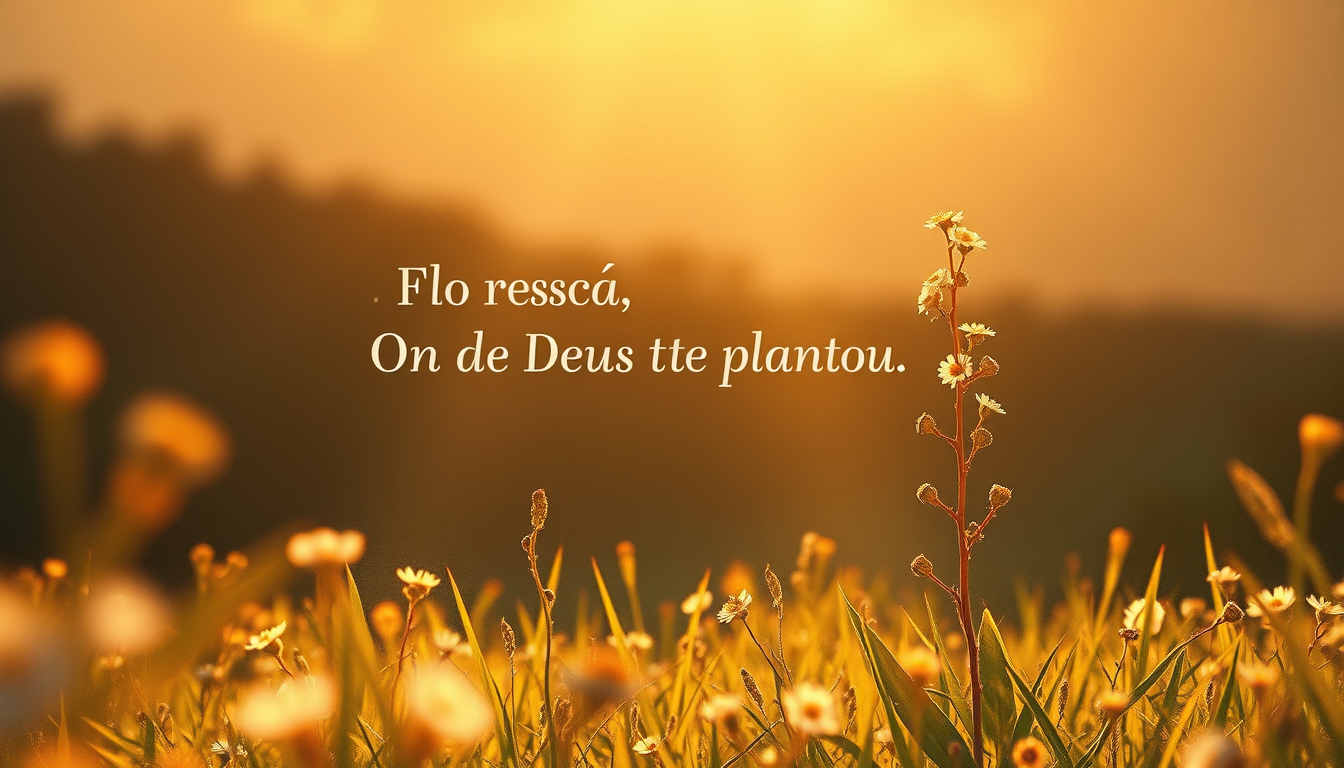 Floresça Onde Deus Te Plantou