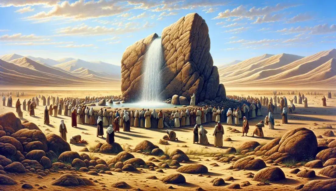 A Provisão de Deus no Deserto: Água Brota da Rocha