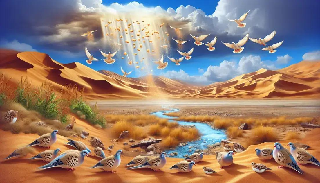 A Provisão de Deus para o Povo no Deserto: Maná, Codornizes e Água