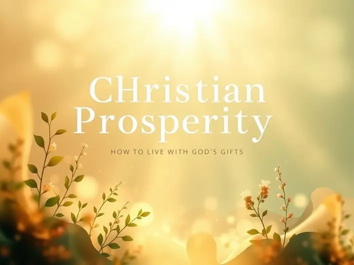Imagem de uma pessoa refletindo sobre prosperidade e dons dados por Deus, com a Bíblia ao fundo.
