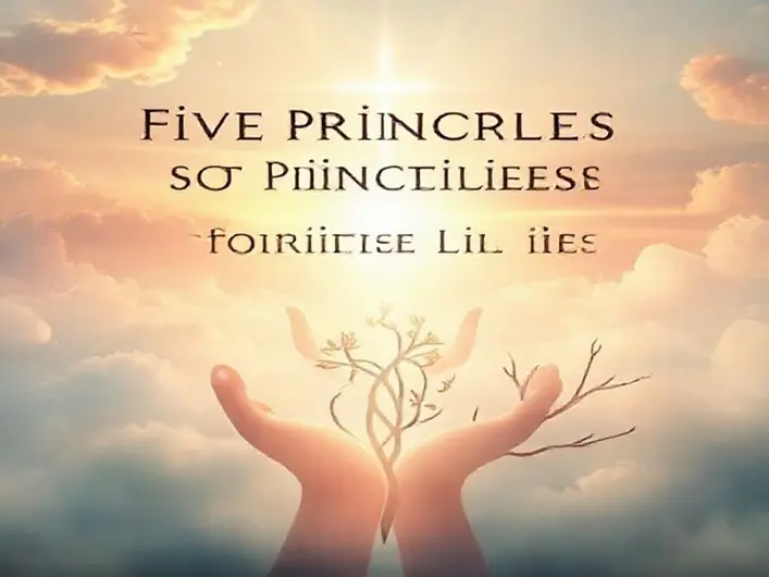 Imagem representando a espiritualidade cristã com elementos como Bíblia, oração e comunhão.