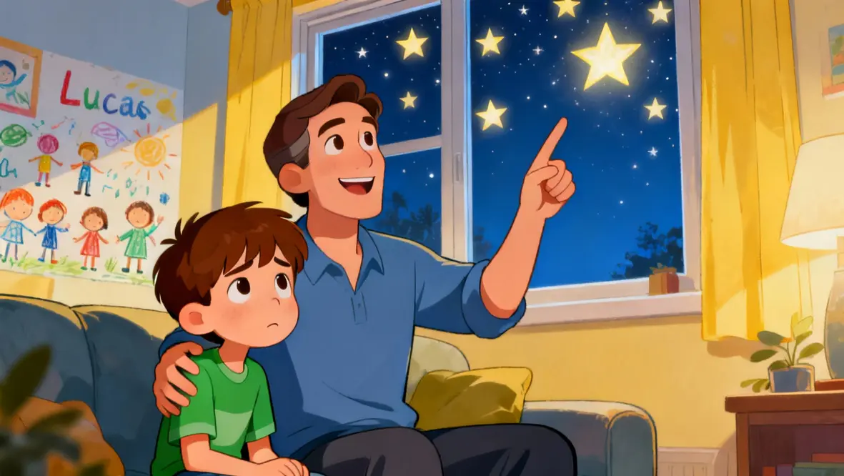 Criança olhando para um espelho, refletindo amor e autoestima, simbolizando a visão de Deus sobre nós.