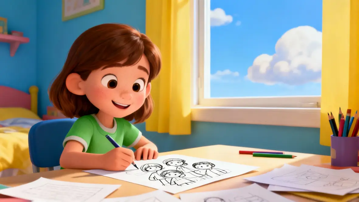 Criança orando e buscando a presença de Deus em um ambiente tranquilo.