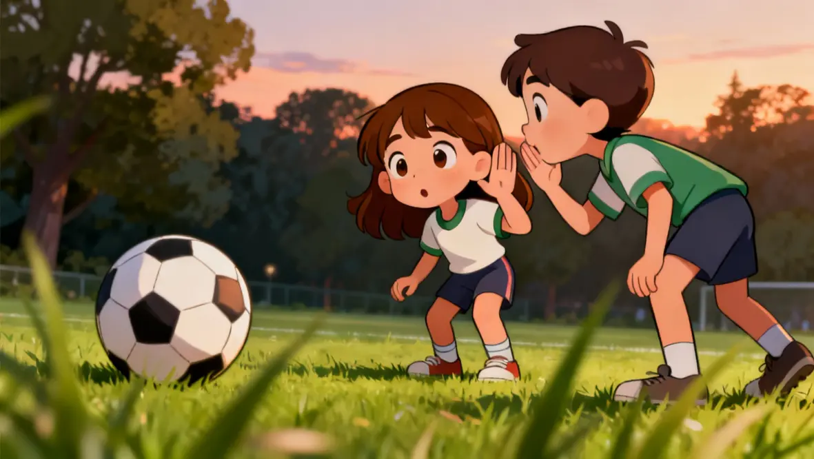 Criança orando e ouvindo a voz de Deus em um ambiente tranquilo.