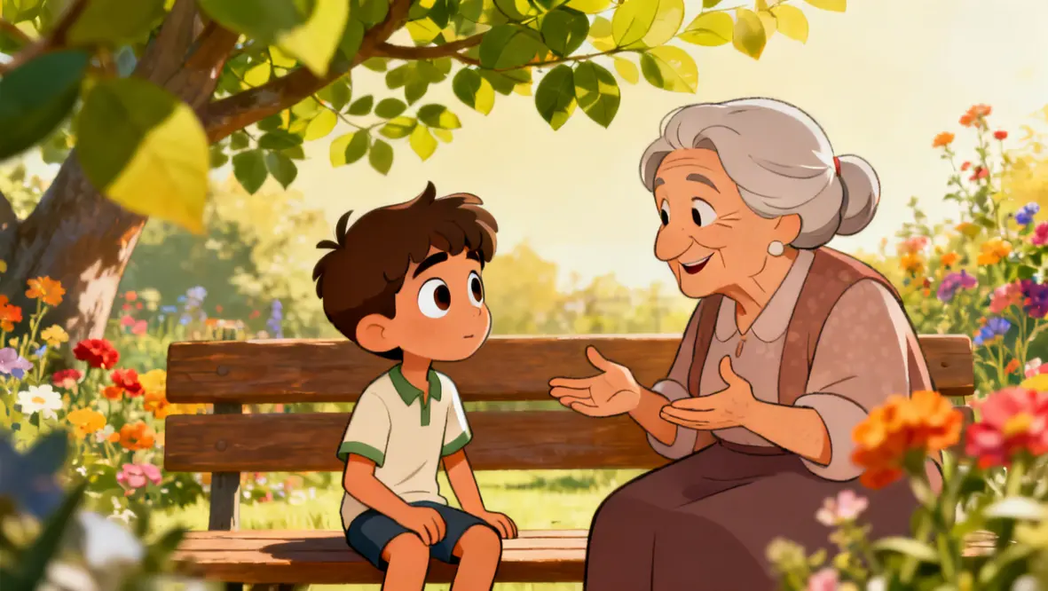 Criança orando e desenhando um coração, simbolizando o amor por Deus.