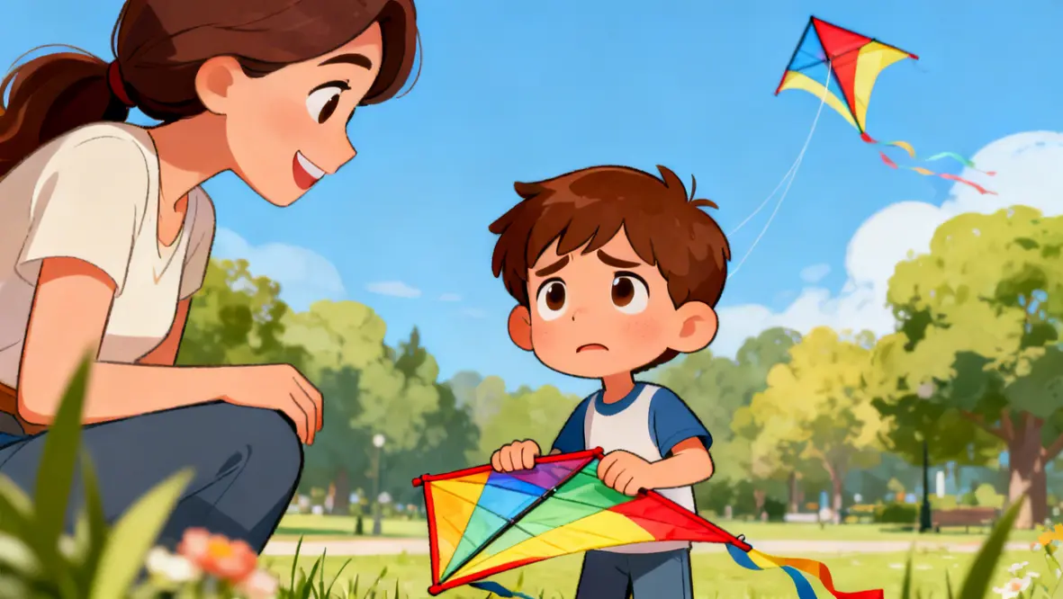 Criança orando e superando desafios com a ajuda de Deus.