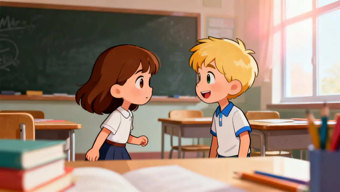 Criança orando e refletindo sobre novos começos e confiança em Deus.