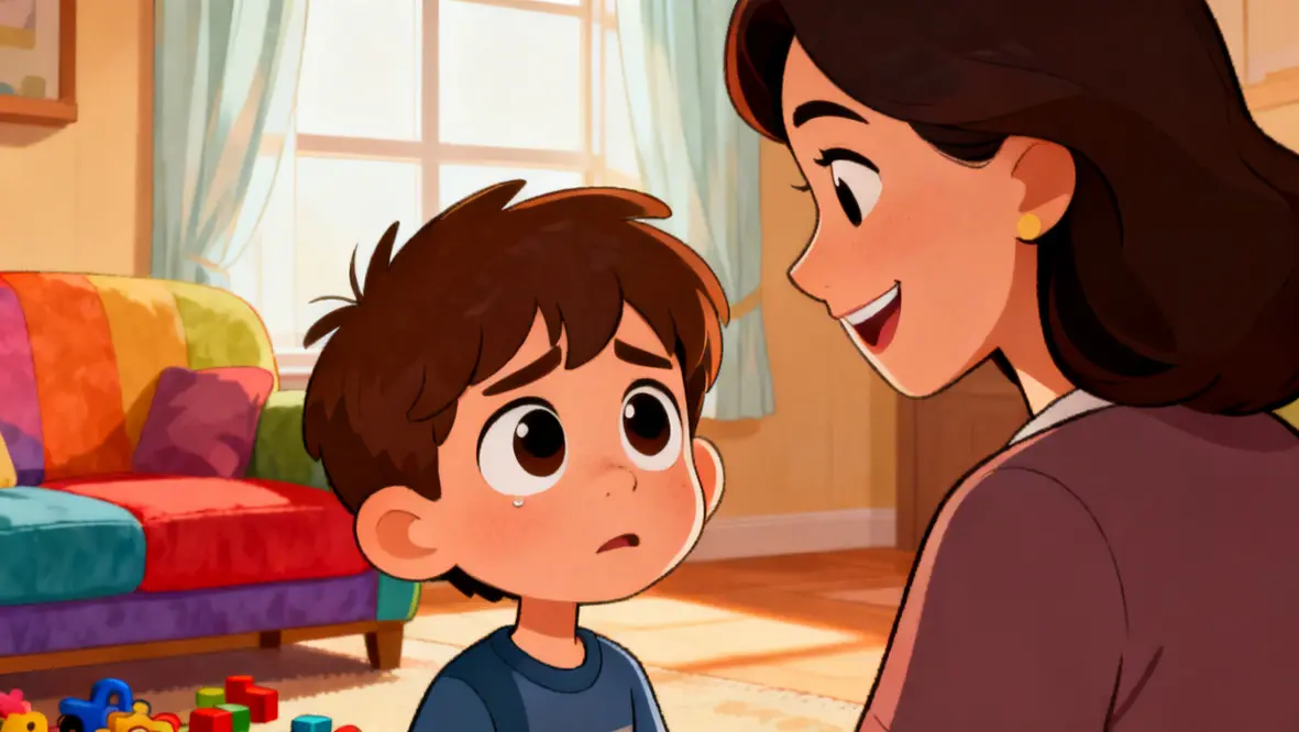 Criança com um coração puro, aprendendo sobre bondade e amizade.