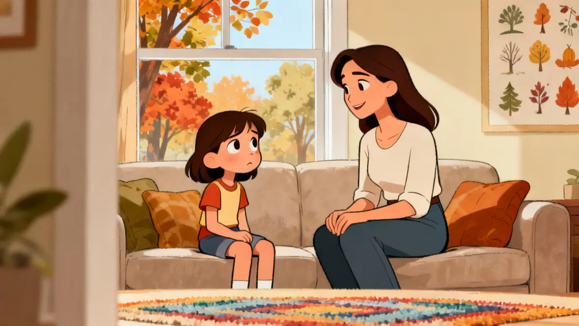 Ilustração de uma árvore mudando com as estações, simbolizando as fases da vida e o crescimento pessoal.