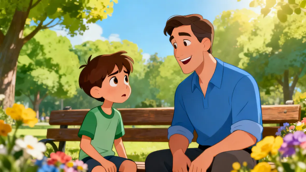 Criança brincando ao ar livre, simbolizando a importância de viver o presente e aproveitar o tempo.