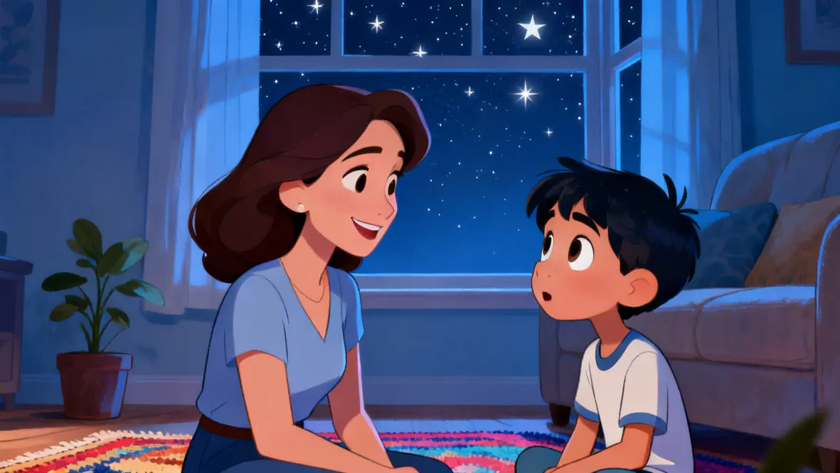 Criança orando com a mãe, simbolizando a conexão com Deus através da oração.