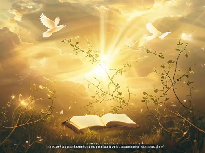 Imagem de uma Bíblia aberta com uma vela acesa, simbolizando a fé cristã e a busca por crescimento espiritual.
