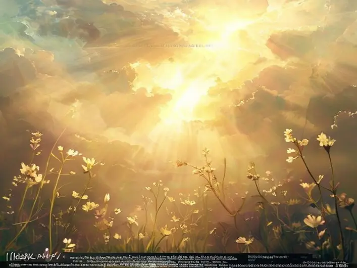 Imagem representando a esperança cristã com uma luz brilhante simbolizando fé e promessas divinas.