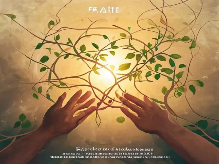 Imagem representando a vida cristã com elementos de fé, amor e comunidade.