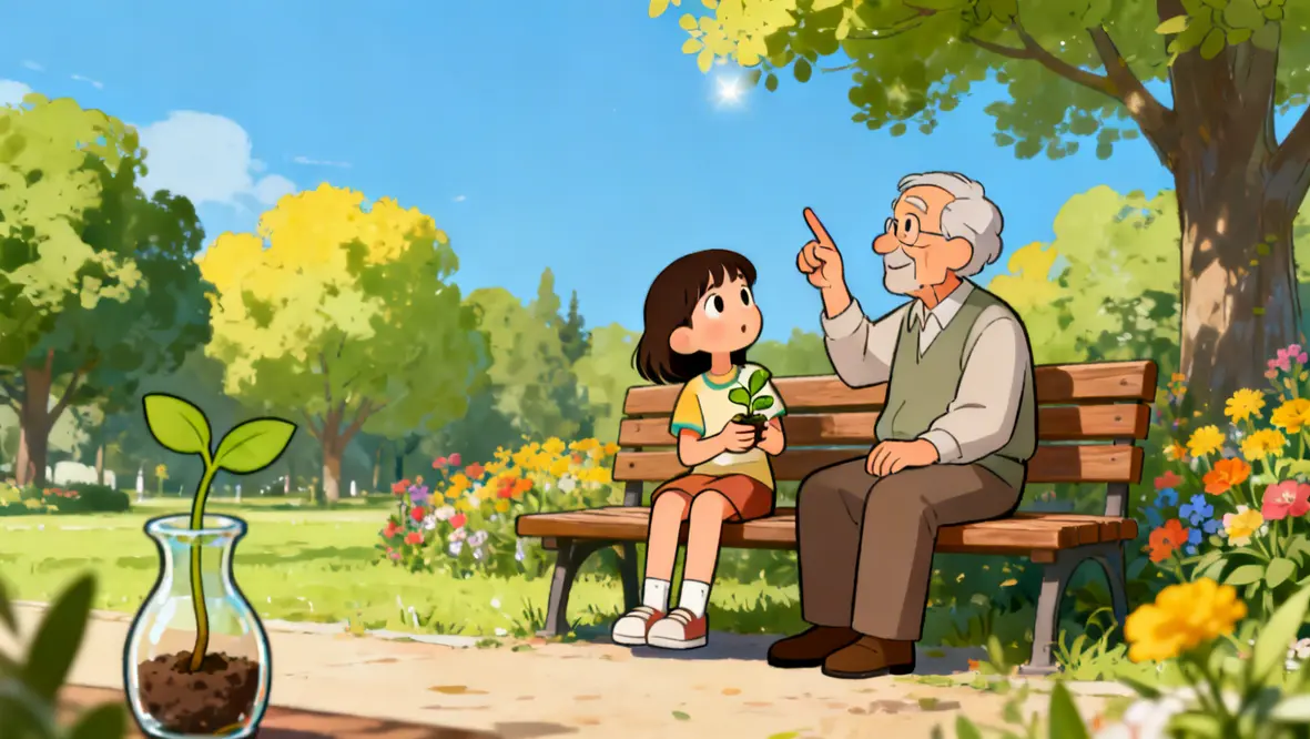 Criança orando e refletindo sobre dificuldades e crescimento espiritual.