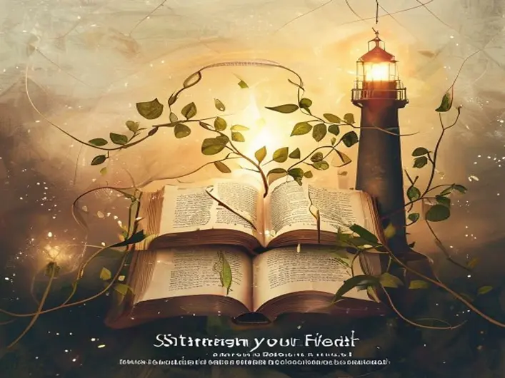 Imagem de uma Bíblia aberta com uma vela acesa, simbolizando a oração e a leitura da Palavra de Deus.