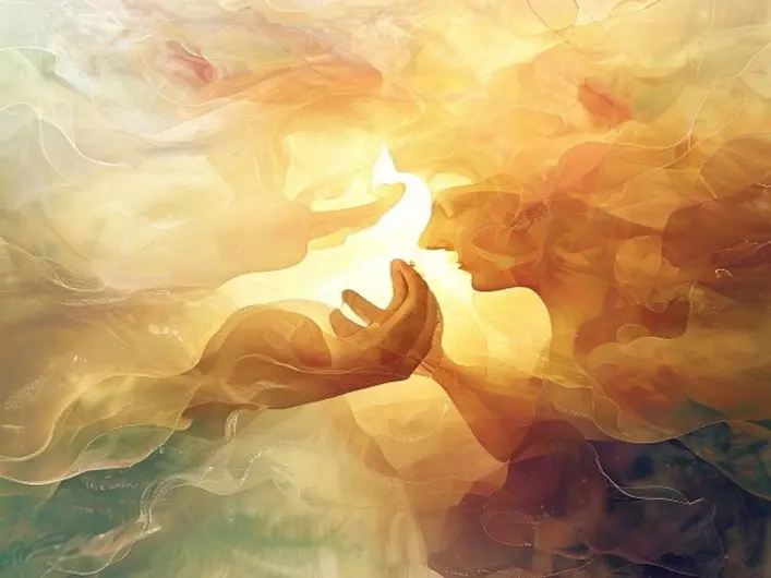 Imagem de uma pessoa orando com a Bíblia aberta, simbolizando a conexão espiritual e a prática do amor cristão.