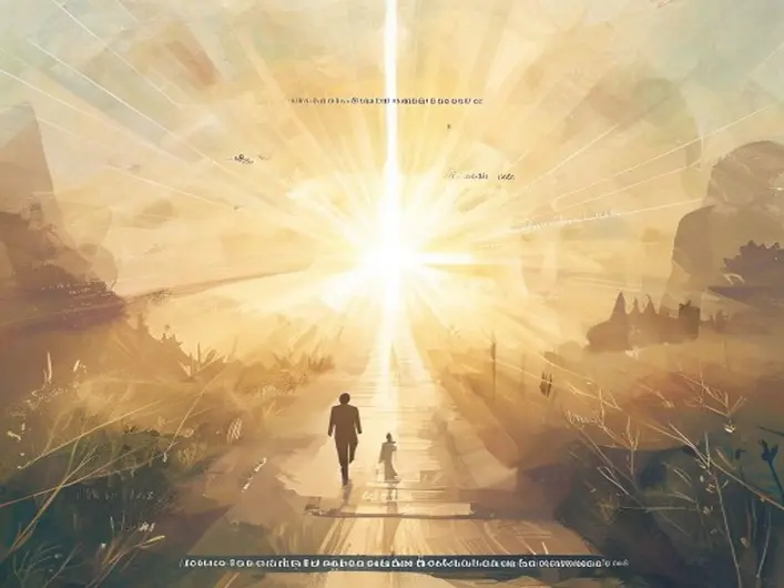 Imagem representando a caminhada cristã com símbolos de fé, amor, perdão e esperança.