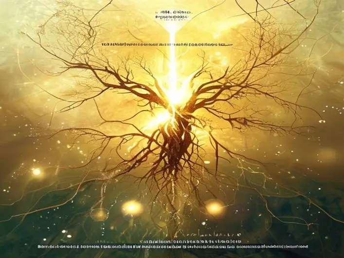 Imagem representando a transformação espiritual na vida cristã, com elementos como Bíblia, oração e comunhão.