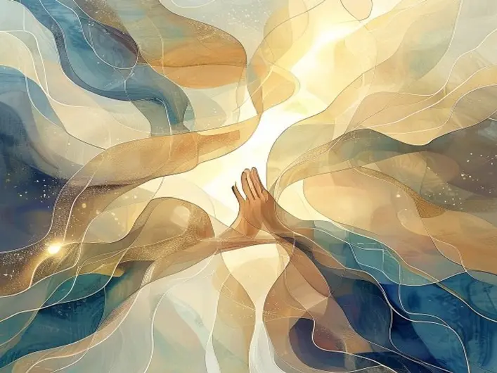 Pessoa orando em um ambiente tranquilo, refletindo a conexão espiritual e a importância da oração na vida cristã.