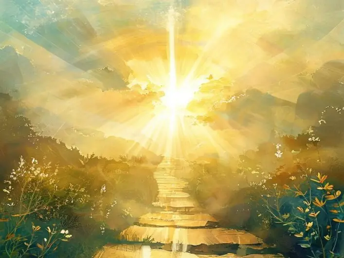 Imagem de uma pessoa orando em um ambiente sereno, simbolizando a fé e a conexão com Deus.